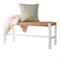 Alaterre Furniture Newport 40in Wood Bench with Handcrafted Woven Rope Seat, White ‎ANNP0450 - alternate 7